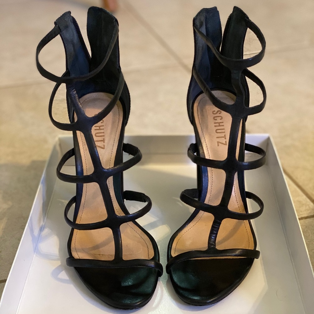 Schutz “Sansa” caged heel - size 8